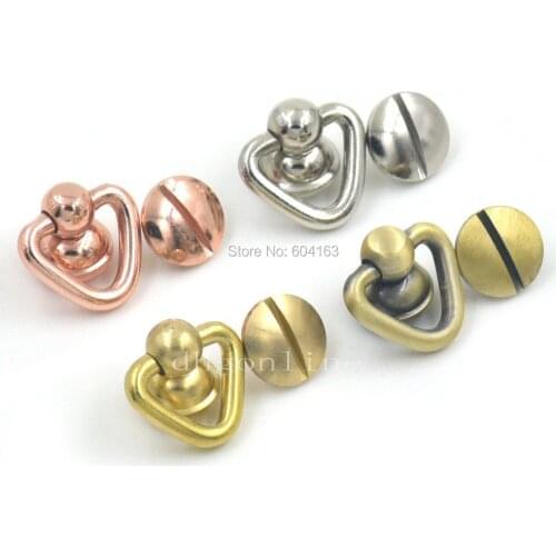 10 Sets Head Button Stud Screwback spot Connector Joint For Wallet Chain Rope Key Safety