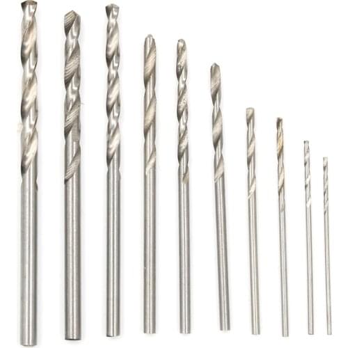 10Pcs 0.8/1.2/2/2.5/3mm Titanium Coated Drill Bits HSS High Speed Steel Drill Bits Set Tool High Quality Power Tools