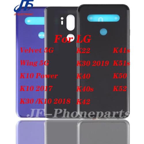 10PCS Battery Cover For LG Wing Velvet 5G K10 30 40 50 42 52 41 51 61SOEM Rear Housing Back Case With Adhesive Replacement