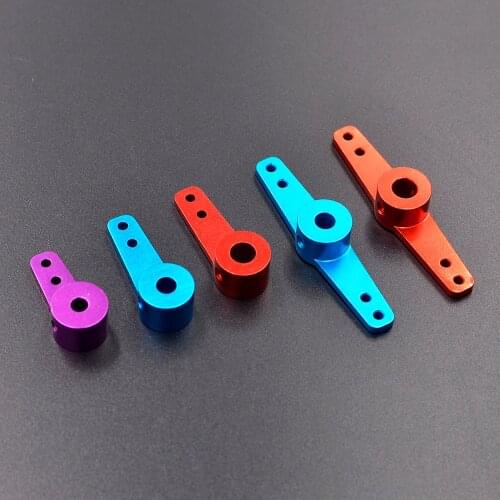 2PCS Rc Car/Boat Metal Steering Arm Aluminum Colorful Single/Dual Arm 3mm 4mm 5mm RC Model Boat Servo Roker Arms Rudder Parts