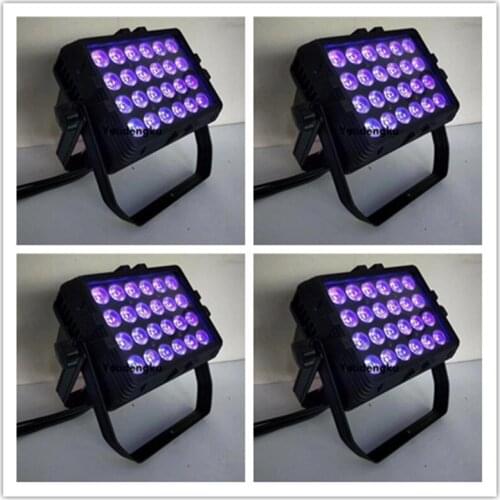 4 pcs Outdoor led flood wall wash lighting 24x18w RGBWA UV 6in1 led city color wash light outdoor wall washer 18w