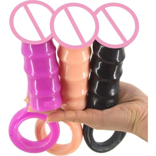 Anal Butt Plug Big Cock Ring Penis Prostate Massage Penis Sleeve Lasting Anal Erotic Chastity Sex Toys Mens Anti-masturbation