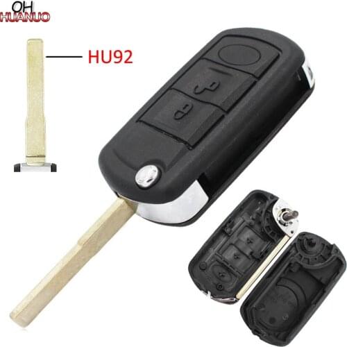3 Buttons Remote Flip Folding Key Shell Case Cover For Land Rover Range Sport Discovery With HU92 Blade