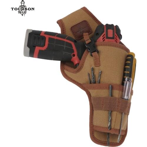 Tourbon Electrician Holster Drill Holder Pouch Storage Spanner Tool Holders Woodworking Wrench Screwdriver Pockets