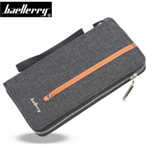 High Quality Canvas Wallet Men fashion Male Clutch Card holder Purse zipper wallets Men Money coin pocket Multi-function