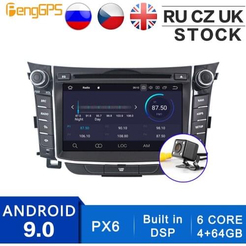 IPS Screen Android 10.0/9.0 Car Radio for HyundaiI i30 Elantra GT 2012-2016 GPS Navigation CD DVD Player Built-in DSP Headunit