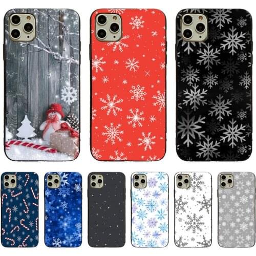 Yinuoda Cute Christmas snowflake Luxury Soft Phone Case For iPhone 11pro 12pro MAX 8 7 6 6S Plus X XS MAX 5 5S SE XR Fundas Capa