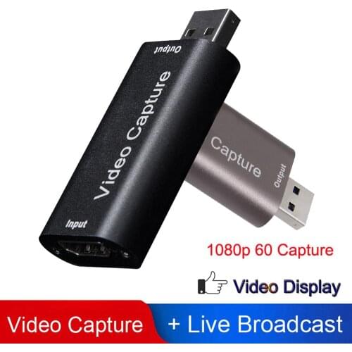 4K Mini Video Capture Card USB 2.0 Video Grabber Record Box for PS4 Game DVD Camcorder Camera Recording Live Streaming