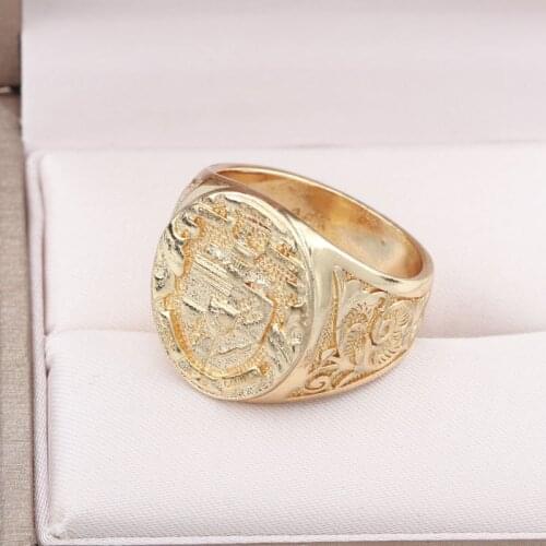Fashion Rome Style Irregular Pattern Golden Rings Charm Punk Geometry Domineering Jewelry For Women And Men Wedding Party Gifts