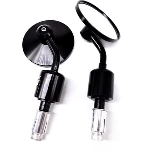 Motorcycle Universal CNC Aluminum Rearview 3" Handle Bar End 7/8" Mirrors for Kawasaki Yamaha Honda Suzuki Motorcycle Auto Parts