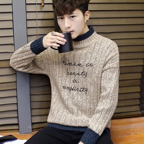 High Quality Sweater Men Fall Winter 2021New Japan Style Casual Sweaters Man Top Harajuku Oversized Embroidered Knitted Pullover