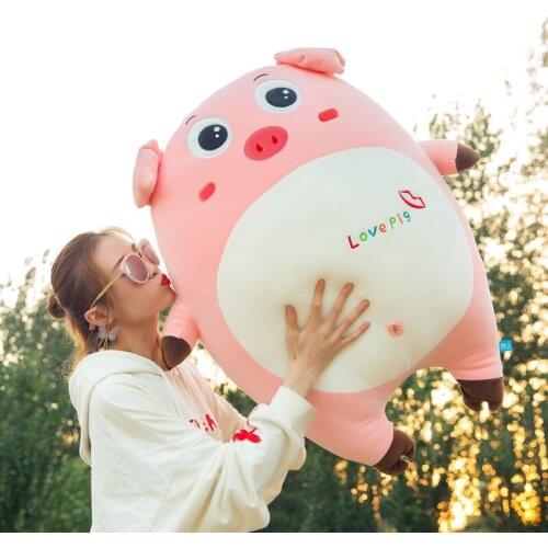 Soft plush Pig Toys pillow Soft Sofa Car Calm Animal Stuffed Doll children holiday gift