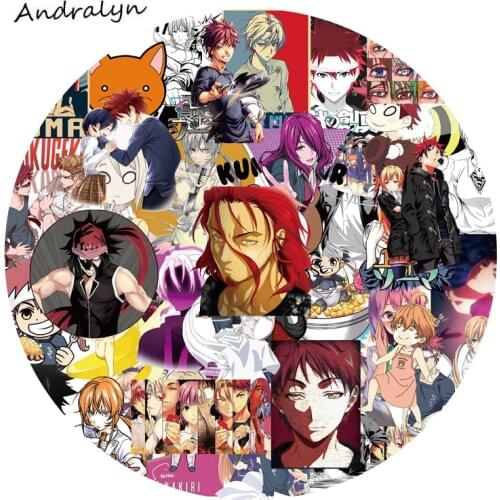 10/50Pcs/pack Food Wars!Shokugeki no Soma Stickers For Car Helmet DIY Bicycle Guitar Stationery Japanese Anime Decals Sticker