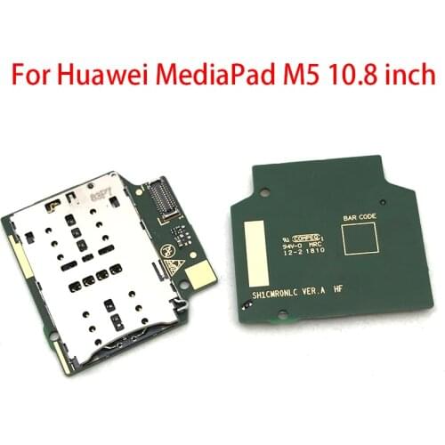 New For Huawei MediaPad M5 10.8 inch SIM Card Reader Holder Connector Slot Flex Cable Board Replacement