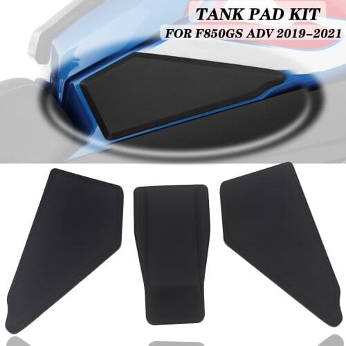 NEW Motorcycle Accessories Tank Pad Kit 3 pieces Black FOR BMW F 850 GS ADV 2019 2020 2021 Fuel Tank Stickers