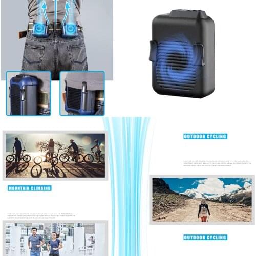 Portable Outdoor Hanging Waist Fan USB Charging Prevent Heatstroke Bring Cool Fan Fit In Outdoor Running Camping Cycling