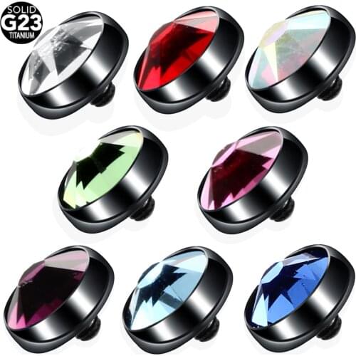 10/20Pcs G23 Titanium Micro Dermal Piercing Crystal Dermal Anchor Piercings Top Dermal Anchor Skin Diver Surface Sexy Jewelry
