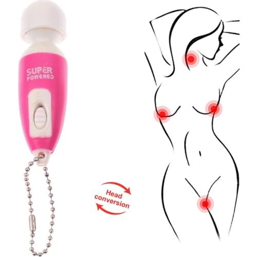 Portable Mini Cute Key Chain Full Body Massage Stick Fast Vibrate Relaxing