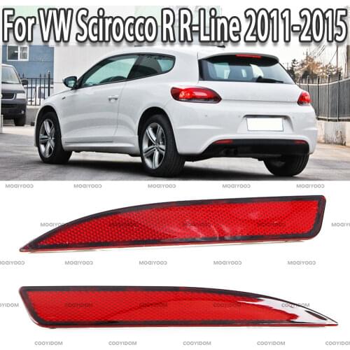 K-Car Rear Bumper Reflector Warning Light Strip Cover Bar For Volkswagen VW Scirocco R R-Line 2011-2015 1K8945105 1K8945106