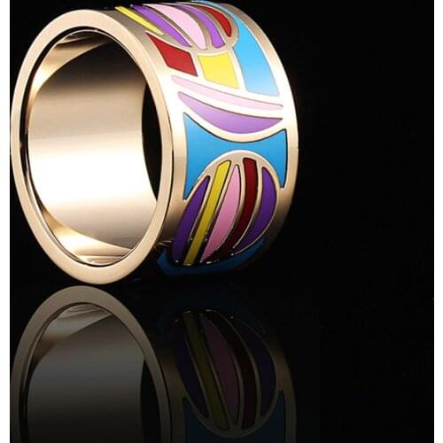 R&X 2016 stainless steel drip fashion colored enamel hot style in Europe and America national chain.scarves buckle ring