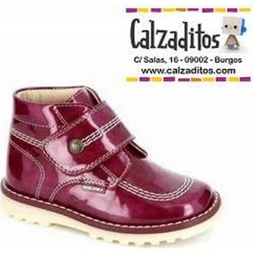 Boots type Kickers in patent leather magenta marl for girls of Pablosky