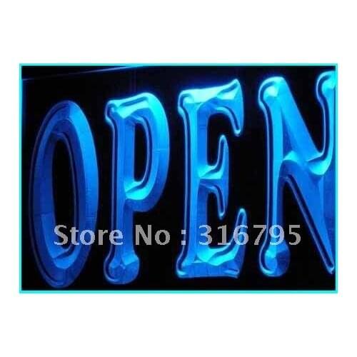 I202 OPEN Shop Display Lure Club Pub LED Neon Light Light Signs On/Off Switch 20+ Colors 5 Sizes