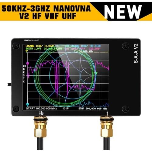 2021 New 2.8 Inch Vector Network Analyzer S-A-A-2 NanoVNA V2 Vector Network Analyzer 10KHz -3GHz HF VHF UHF Antenna Analyzer