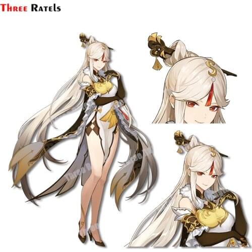 Three Ratels B37 Ningguang Genshin Impact Cartoon Open World Game Stickers For Motorcycle Laptop Luggage Bicycle Vinyl Decal