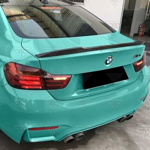 For BMW F82 M4 2014-2019 high quality Carbon Fiber rear boot Wing Spoiler Rear Roof Spoiler Wing Trunk Lip Boot Cover