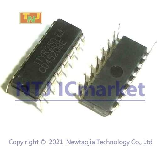 10 PCS CD4520BE DIP-16 CD4520 4520 CMOS DUAL UP-COUNTERS IC CHIP