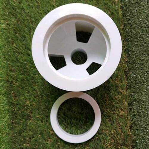 2 Pcs Golf Putting Green Hole Cup Rings Training Aid Outdoor Golf White PP Plastic Putting Cup Rings Sports Equipments Accessori