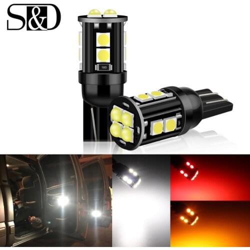 2Pcs Super Bright W5W T10 Led Bulb 194 168 Car Interior Dome Light 12SMD Reading Lamp Auto Led 6000K White 12V