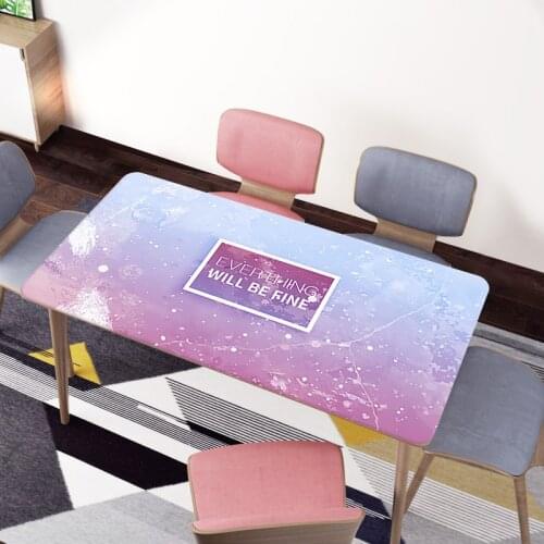 2020 Creative Marble Pvc Table Cloths Waterproof Tablecloth Covers For Home School Hotel Decor Crystal Boards Mats Pads Almofada