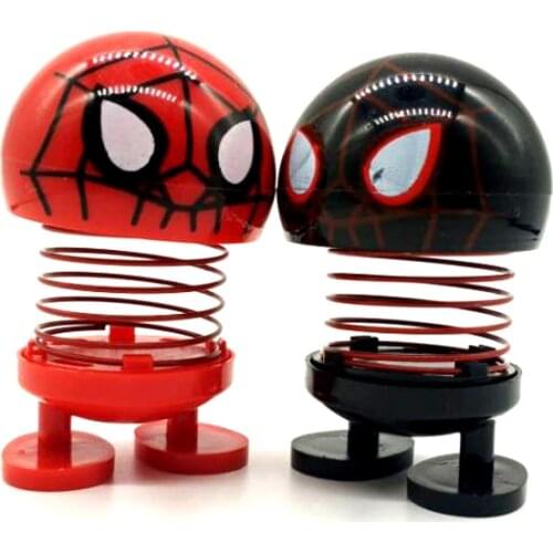 5pcs Smiley Spring Doll Car Mounted Facial Expression Package Car Decoration Bobble Head Doll Creative Decoration Spring Doll