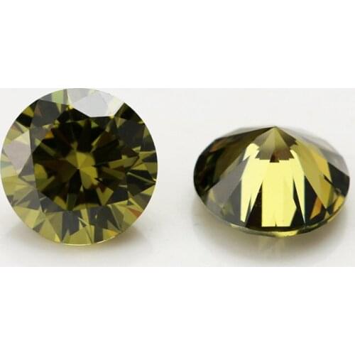 Factory Low Price 1-3mm Cubic Zirconia Synthetic Peridot Loose Round Gems CZ Stone For Jewelry Making