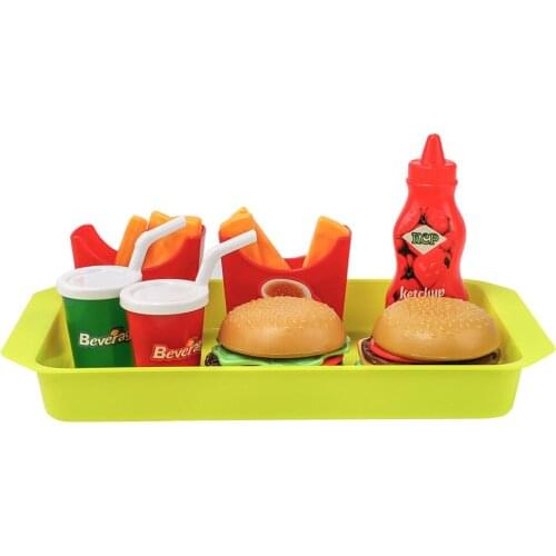8 Pieces Simulation Fast Food Drinks Cuisine Kitchen Playset Kids Toy