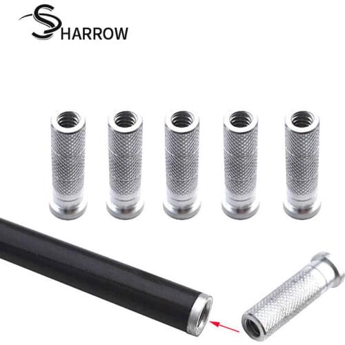 50/100/200pcs Archery Aluminium Arrow Insert For ID 6.2mm Arrow Shaft Hunting Arrow Heads Broadheads Hunting Bow Accessories