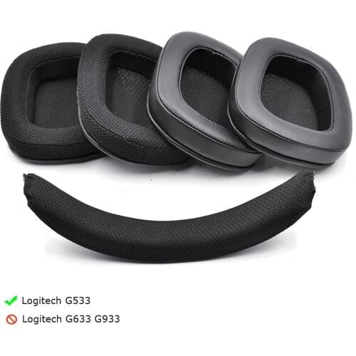 Ear Pads Cushion Earpad Earmuffs Wiht Headband for Logitech G533 G 533 Wireless Gaming Headset