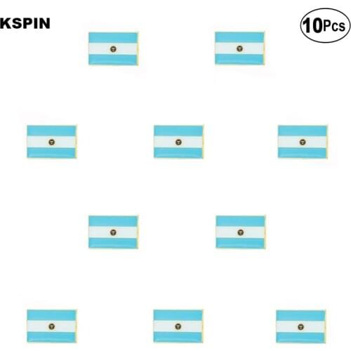 Argentina Flag Brooches Lapel Pin Flag badge Brooch Pins Badges 10Pcs a Lot