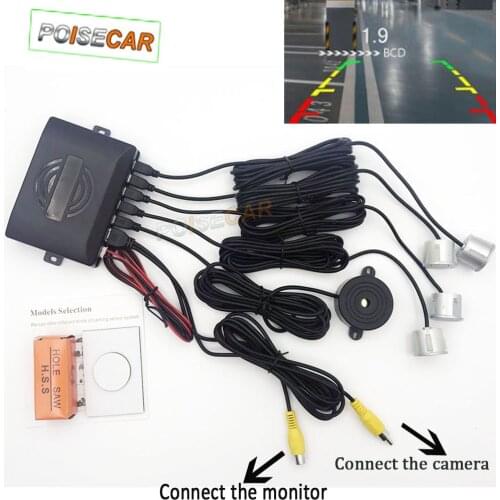 2020 Original Car Visible Parking Sensor 4 Video System For monitor camera blind Safe Parktronic System Car-detector