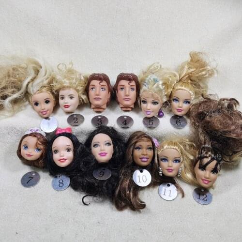 B14-8 Original Foreign Trade World Beauty 1/6 OOAK NUDE Doll Head Mussed Lost Hair for DIY CarefulXXXXpurchase A