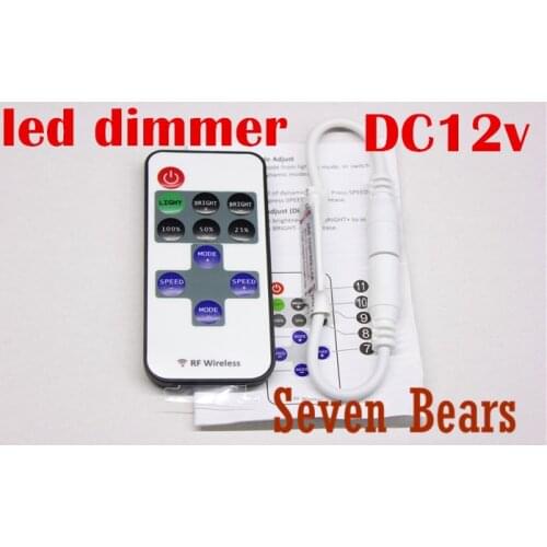 Mini RF Wireless Led Remote Controller Led Dimmer Controller For Single Color Light Strip SMD5630 SMD5050 SMD3528 free shipping