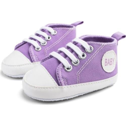 Infant Soft Sole Anti-slip Baby Shoes New Newborn Baby Boys Girls First Walkers Shoes Toddler Canvas Classic Sports Sneakers