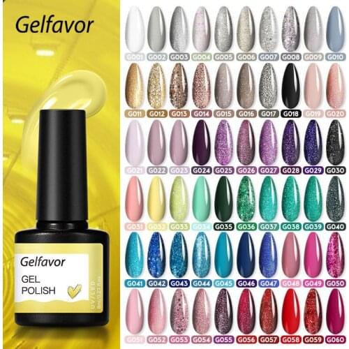 Gelfavor 8ML Gel Nail Polish nail art Semi-permanent For UV Lamp Nail Gel Varnish Soak Base top coat Supplies for Professionals