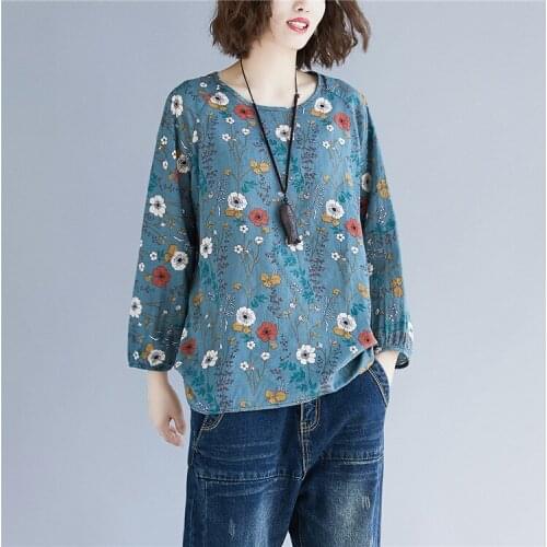 Johnature Women's T-shirts With Print