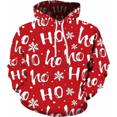 Red hoodies men and women merry Christmas sweatshirts printed anime costume party 3d hoodies hip hop street hoodies men and wome