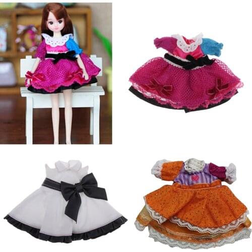 3pc 1/6 BJD Dolls Dress for Blythe for SD Doll Dress up Girls Gifts Ages 3