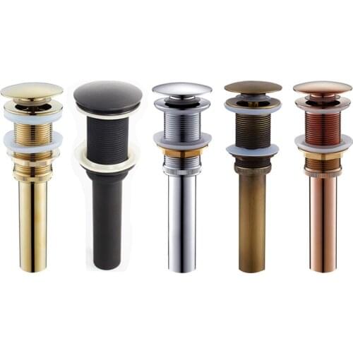 Brass Pop Up Sink Drain Stopper , Push and Seal Assembly for Bathroom Faucet Vessel Vanity Basin