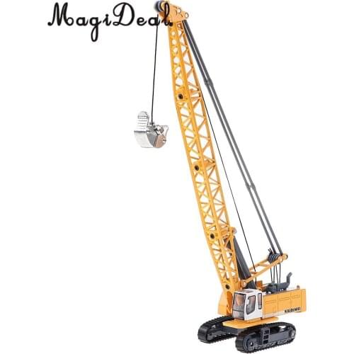 Alloy Diecast 1:87 Scale Crawler Tower Cable Excavator Engineering Vehicle Model Children Boys Toys Gift