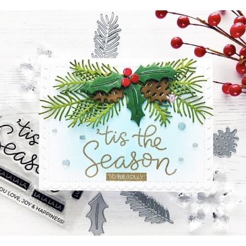 Bow nuts berry leaves Metal Cutting Dies Stencils DIY Scrapbooking Paper/photo Cards Embossing Dies